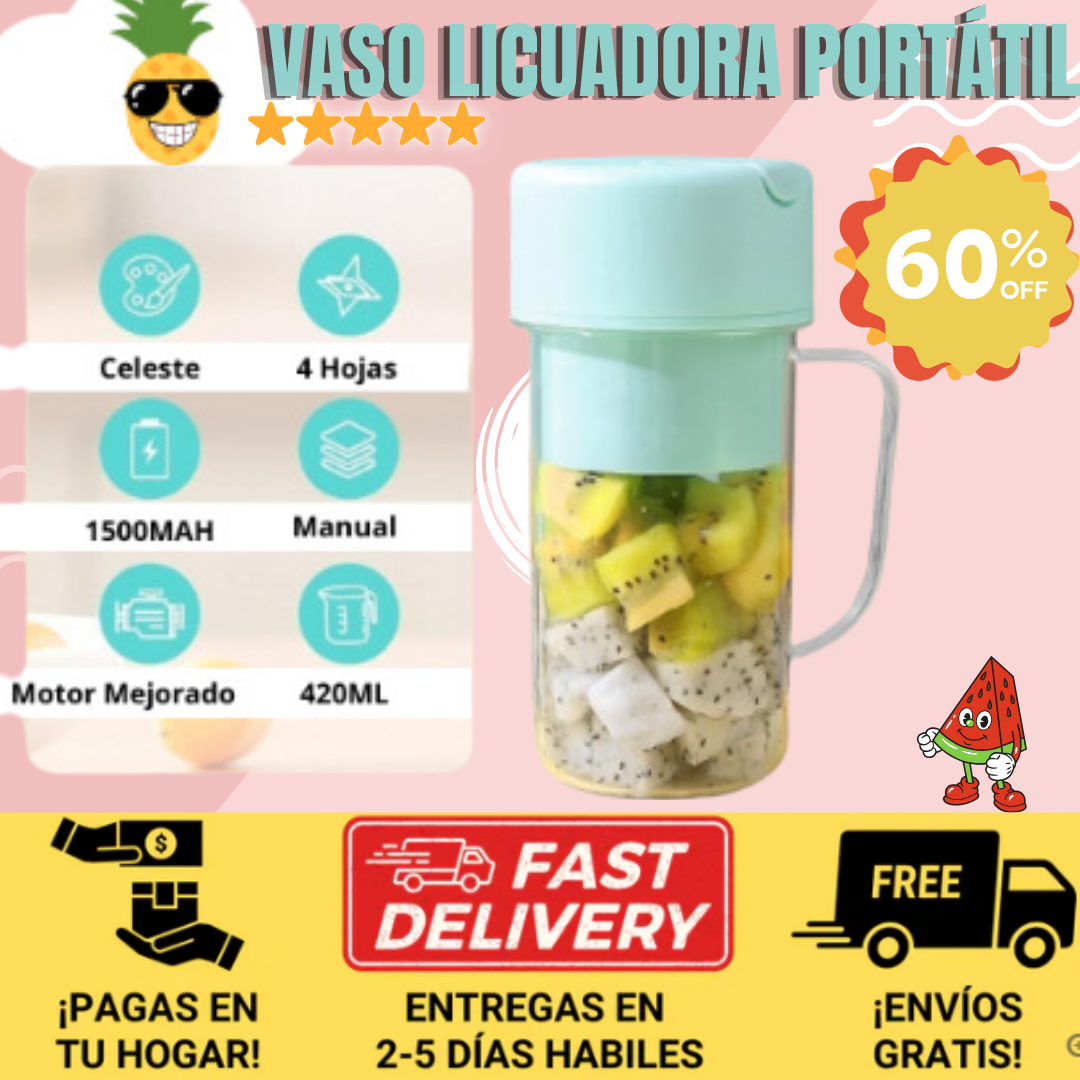 VASO LICUADORA PORTÁTIL🍉🍍🥤