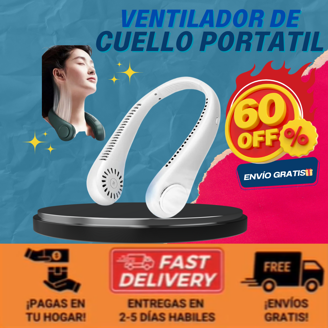 Ventilador De Cuello Portátil🤩🏃🏻‍♂️🏃🏻‍♀️🌬️