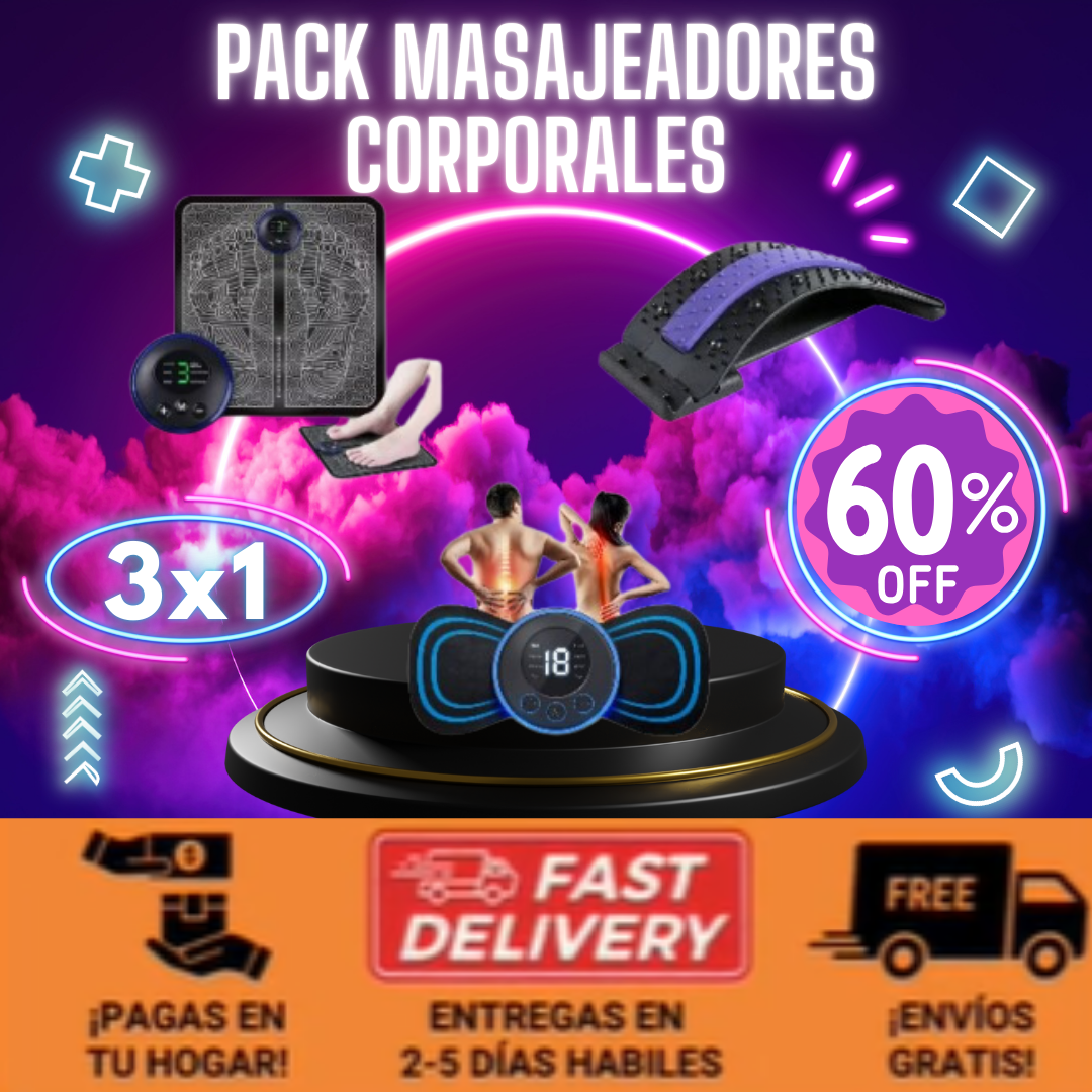 Pack Masajeadores corporales 3x1💆🏻‍♂️💆🏻‍♀️